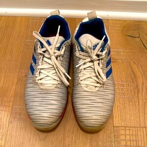Adidas Boost ted/white/blue Golf Shoes Sneakers Cleats Q44659 Men's Sz 8